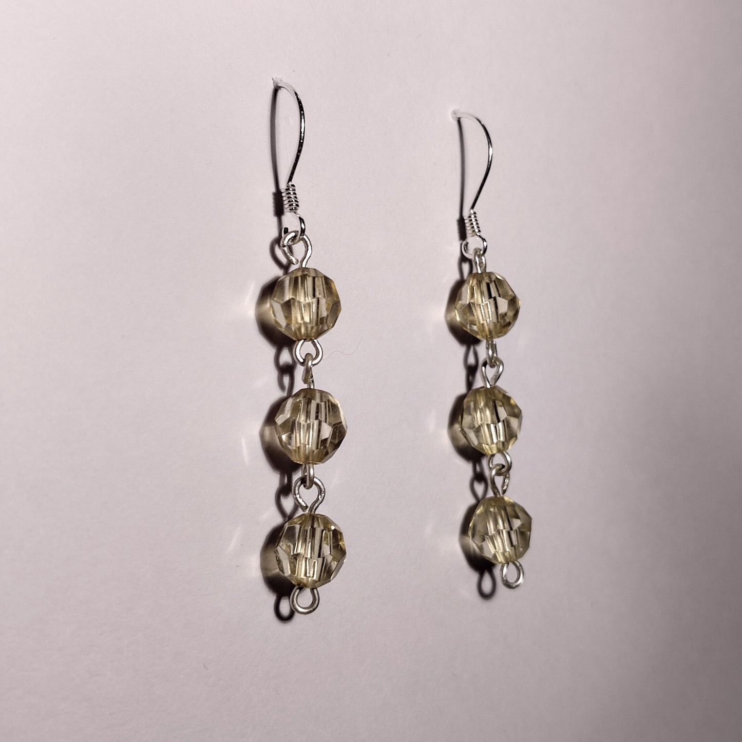 Green Crystal Chain Earrings