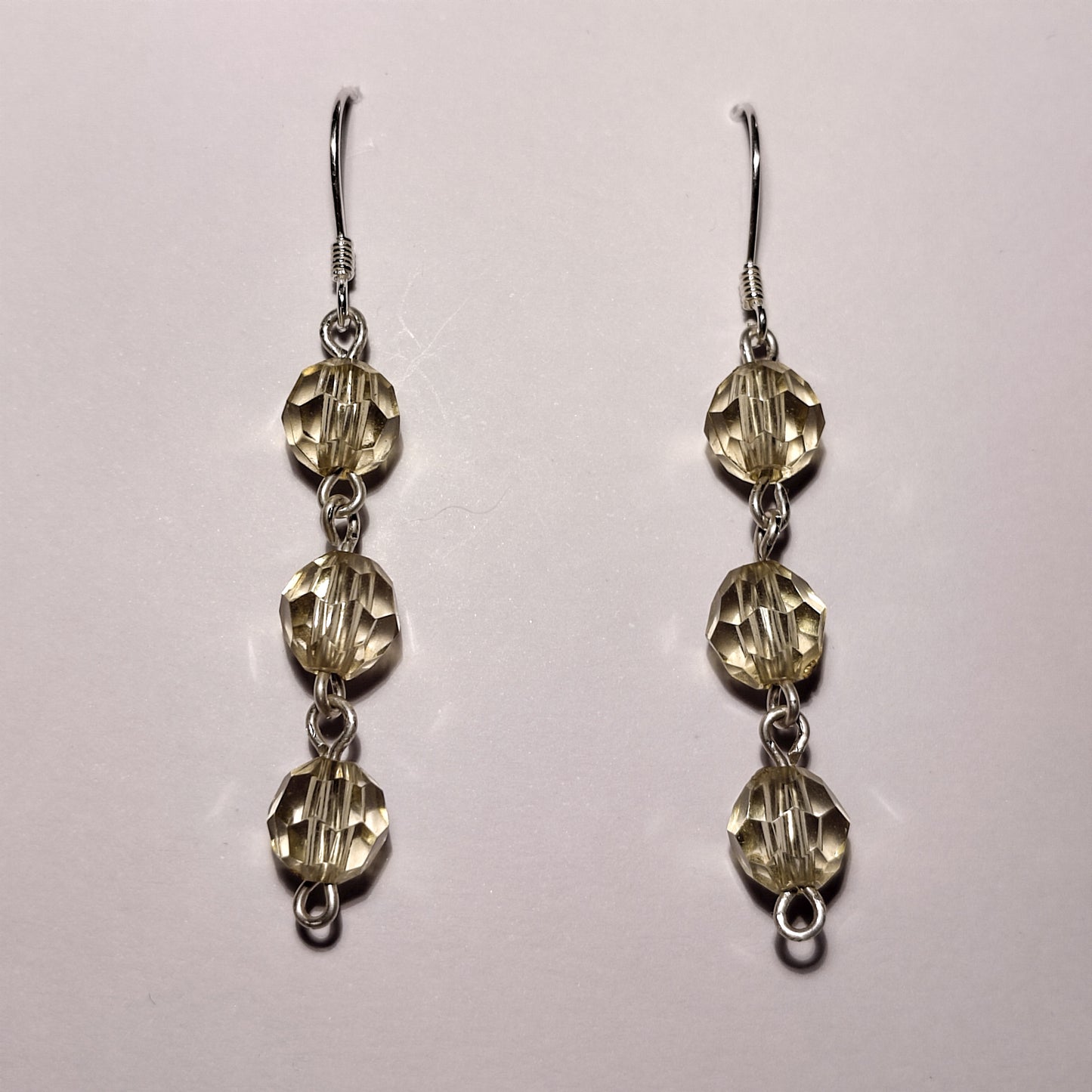 Green Crystal Chain Earrings