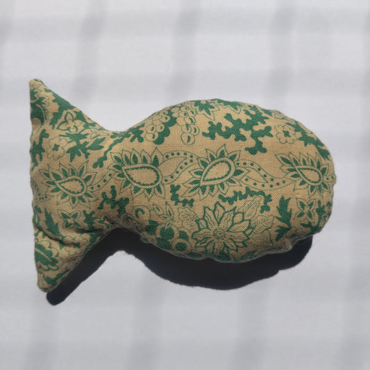 Cat Toy Fish (Green Floral)