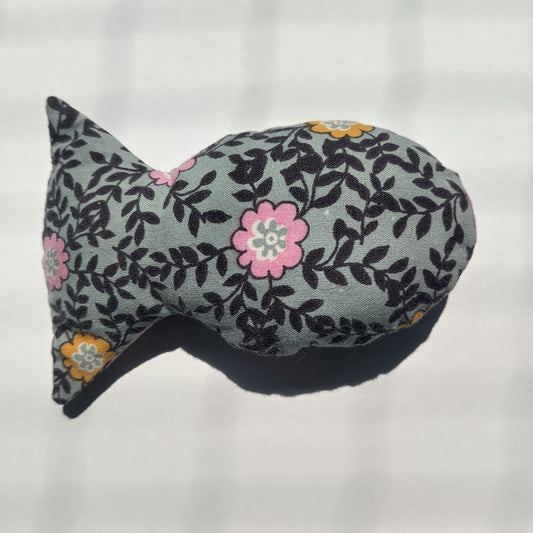 Cat Toy Fish (Grey Floral)